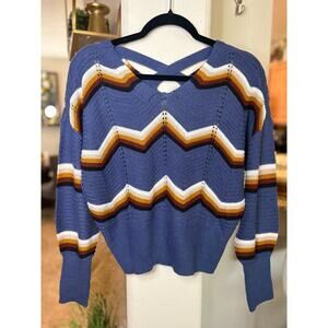 FCT with Love chevron cage back sweater Size Medium 4-8